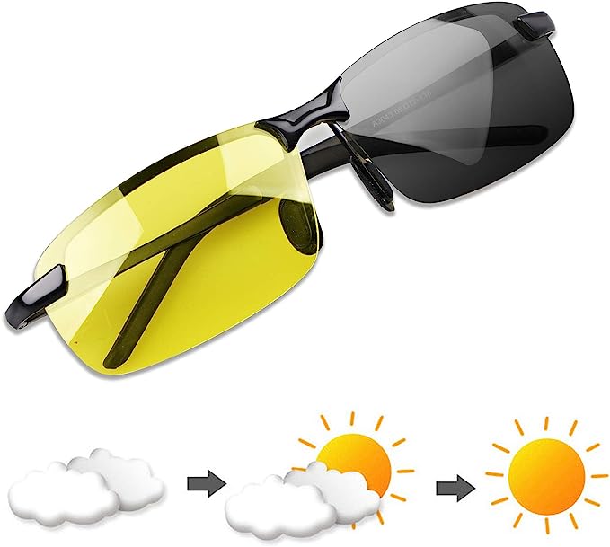 HD Polarized Photochromic Driving Glasses (Day/Night)