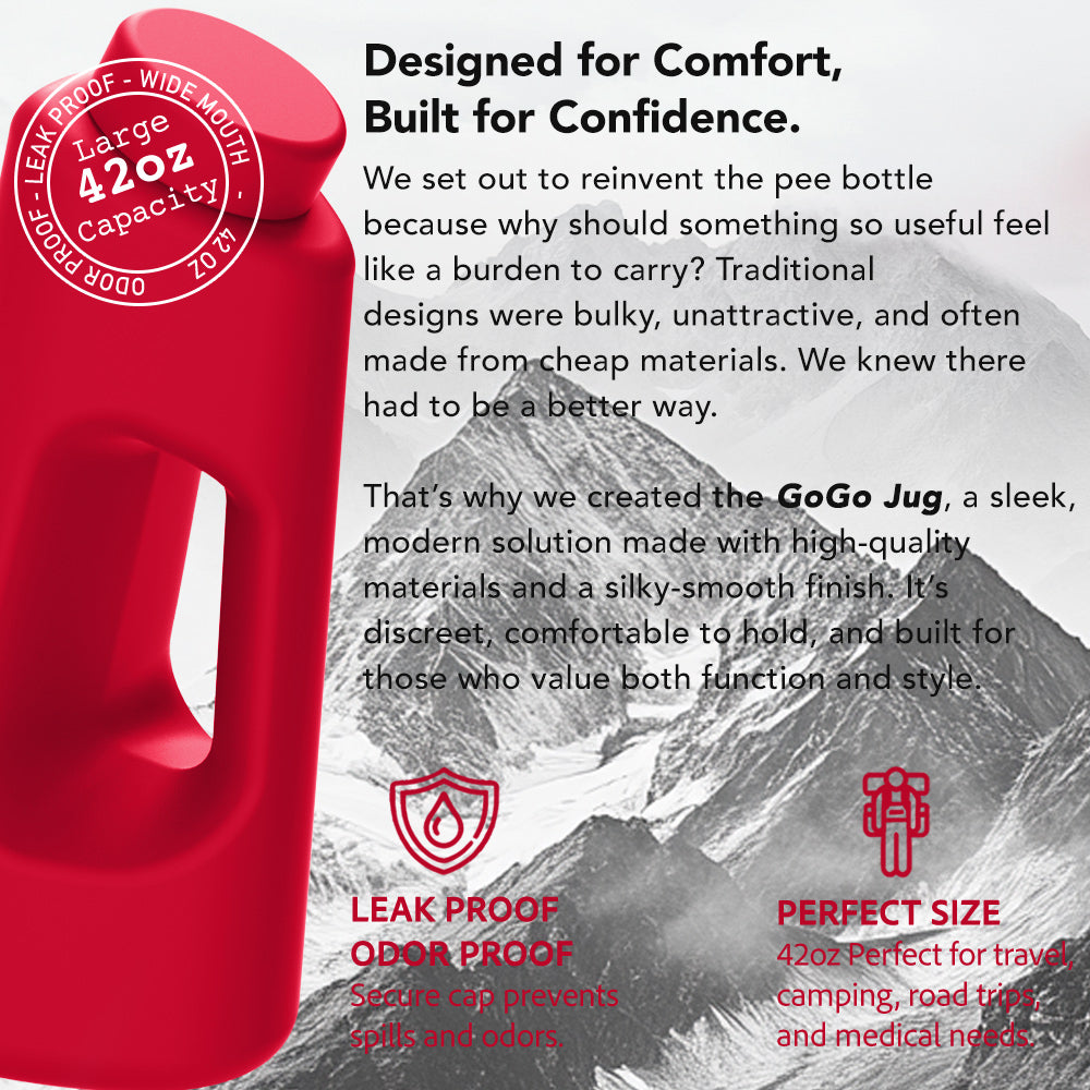 Gogo Jug - Trucker's Portable Male Urinal - Large 42oz Capacity