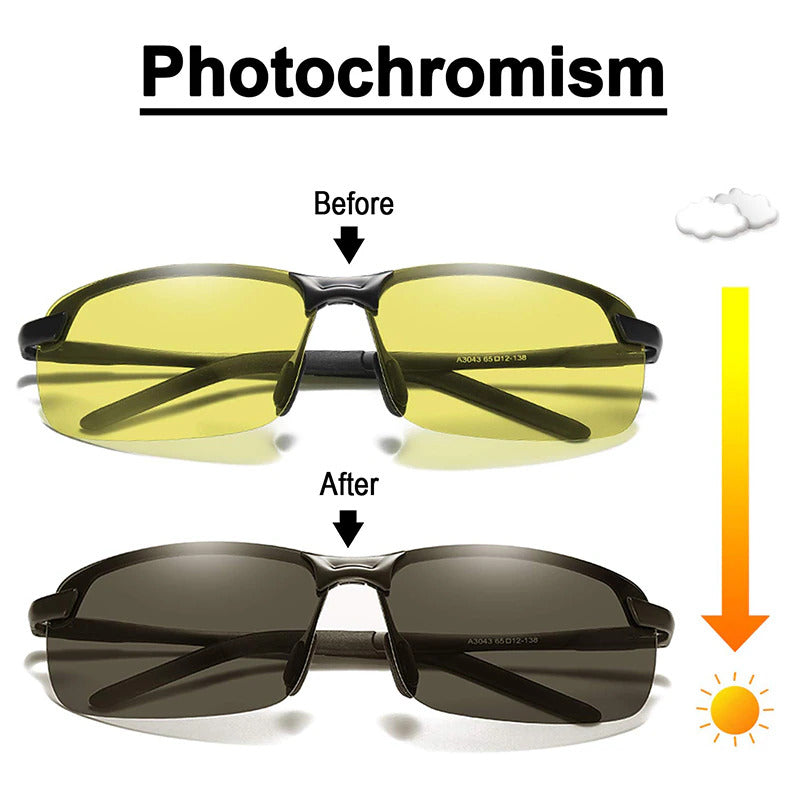 HD Polarized Photochromic Driving Glasses (Day/Night)